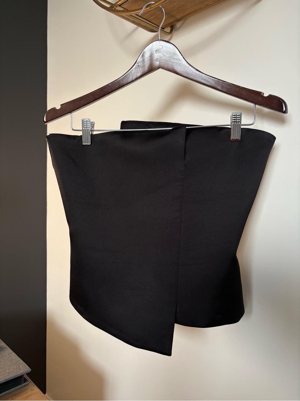 Zara Black Strapless Satin Corset Top